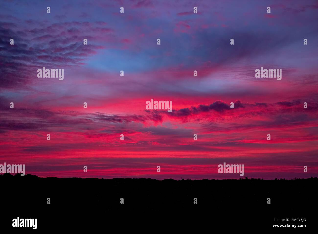 Beautiful sky background with clouds after sunset Stock Photo