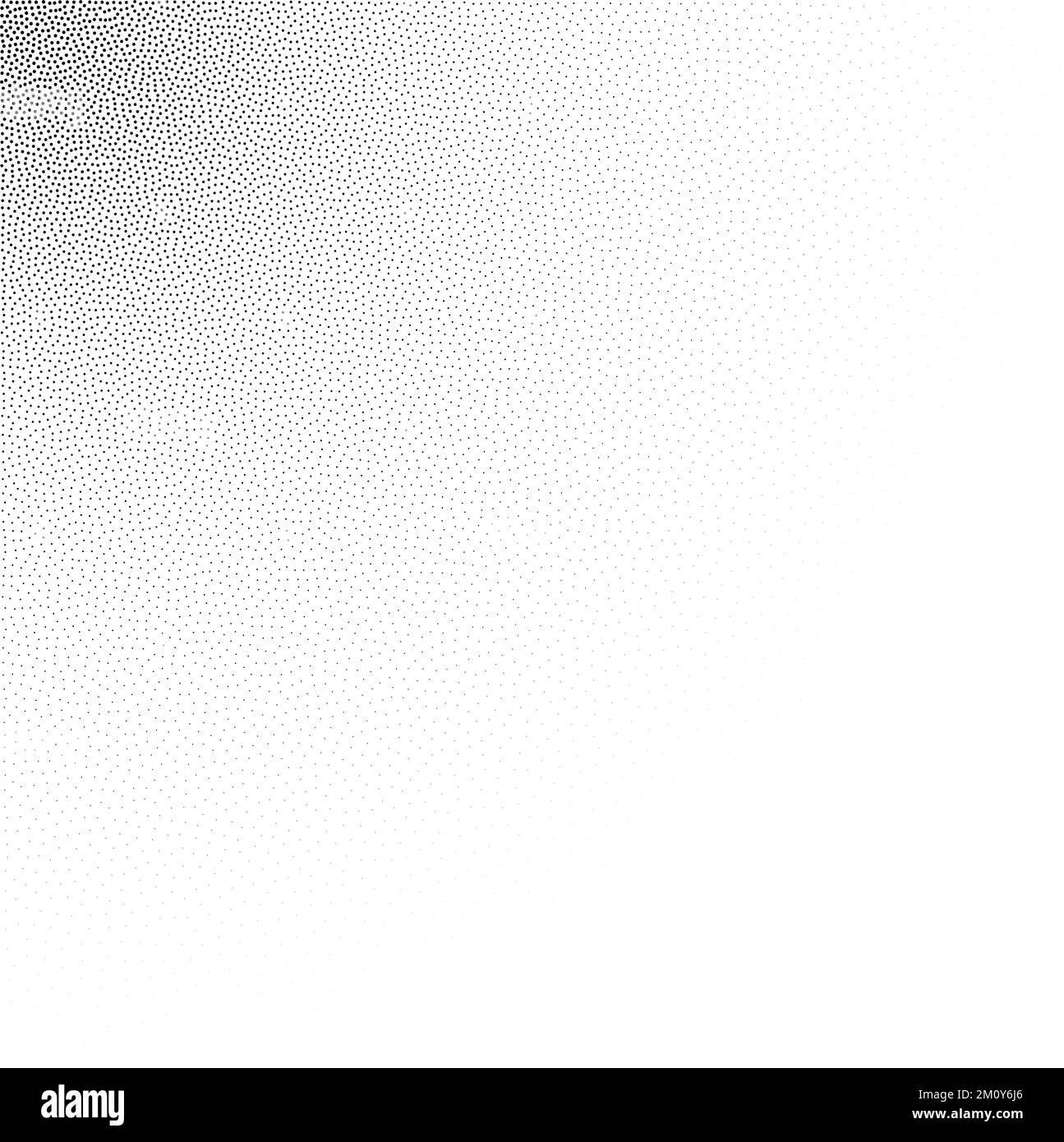 Grain stippled gradient background. Faded stochastic dotwork texture. Random grunge noise. Black dots, speckles or particles wallpaper. Halftone Stock Vector