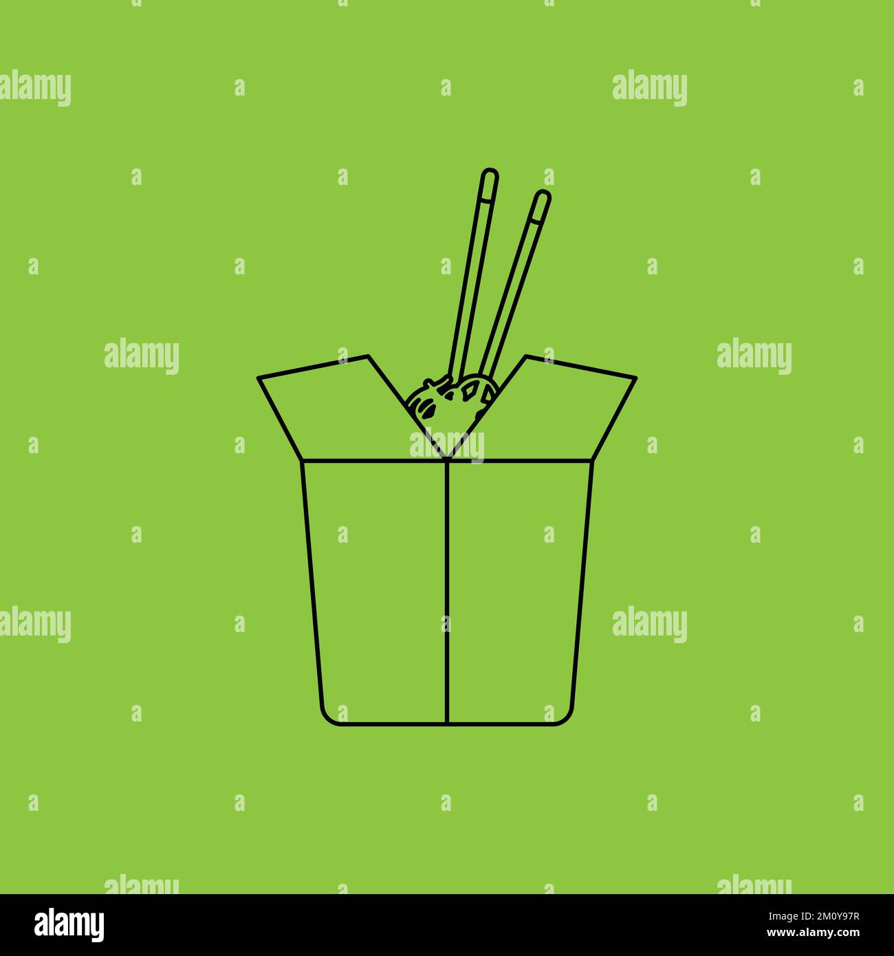 Chinese Noodle icon isolated. Fast Food Concept. Vector illustration ...