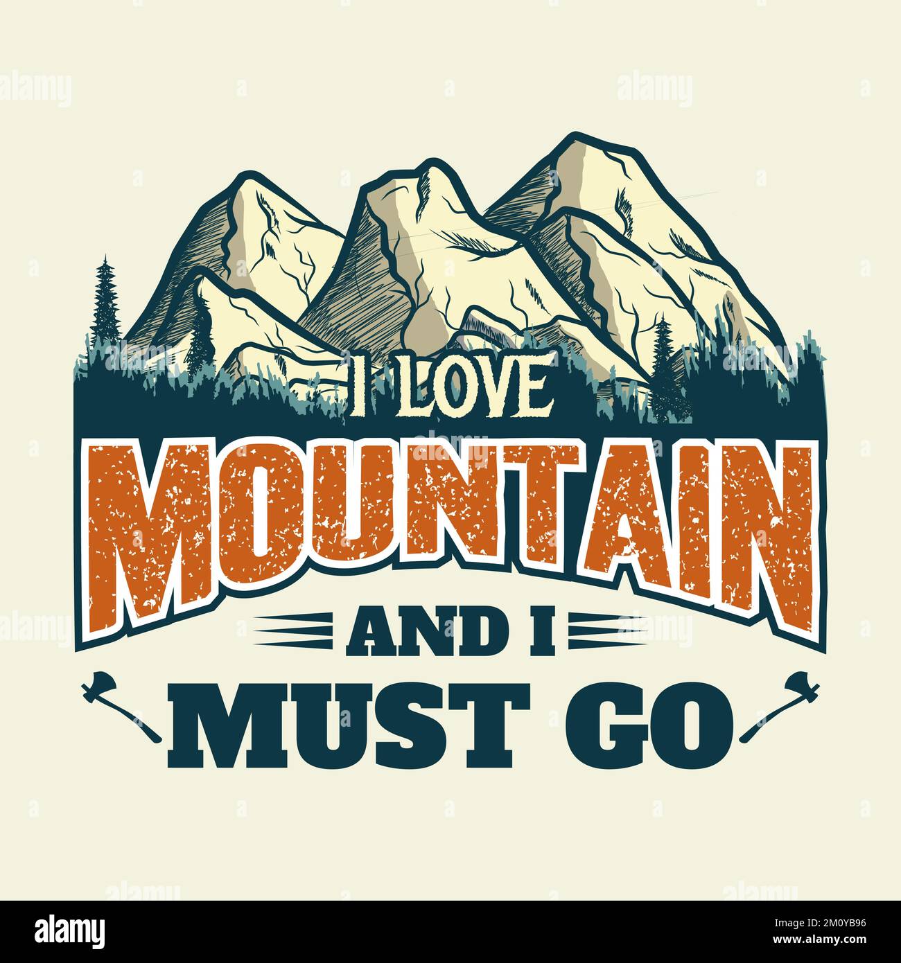 Mountain T-Shirt Design Stock Vector Image & Art - Alamy