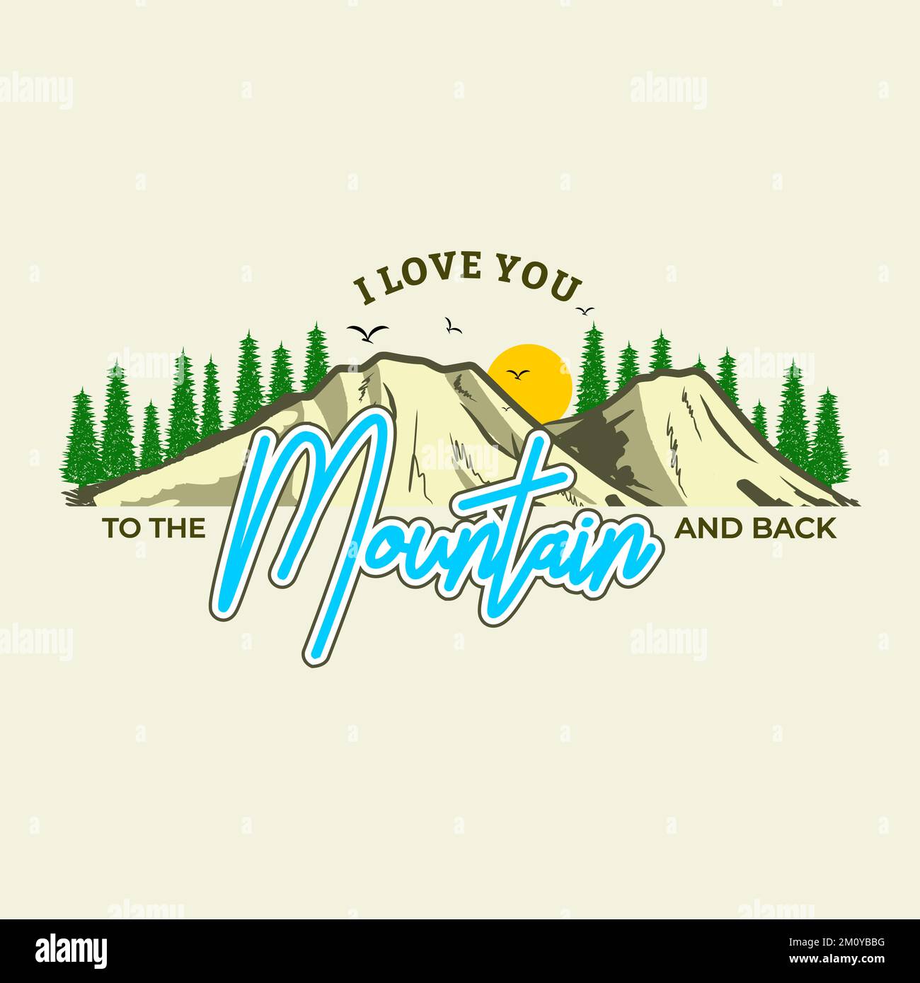 Mountain T-Shirt Design Stock Vector Image & Art - Alamy