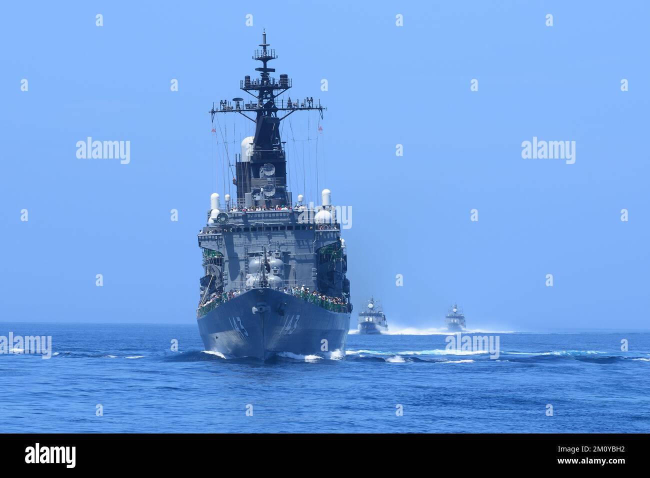 Fleet of Japan Maritime SelfDefense Force ships Stock Photo Alamy