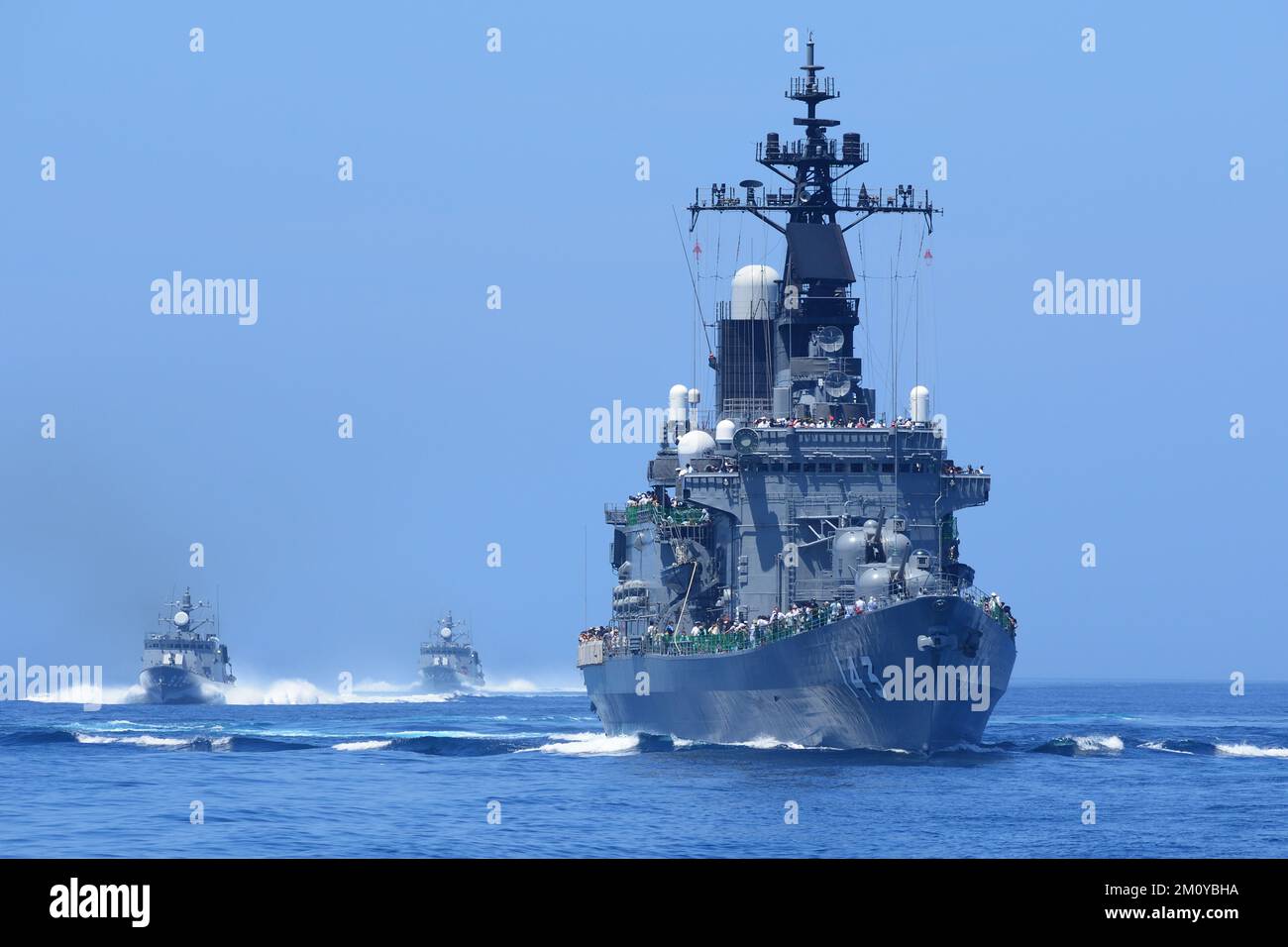 Fleet of Japan Maritime SelfDefense Force ships Stock Photo Alamy