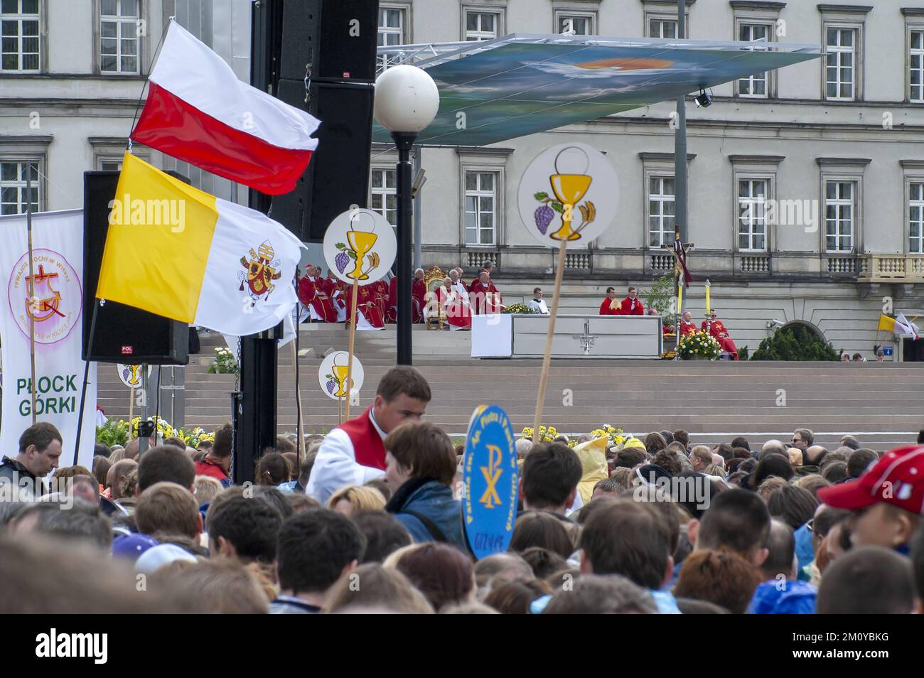 Warszawa, Poland, Polen, Polska; Visit of Pope Benedict XVI in Warsaw on May 26, 2006; Besuch von Papst Benedikt XVI. in Warschau am 26. Mai 2006 Stock Photo