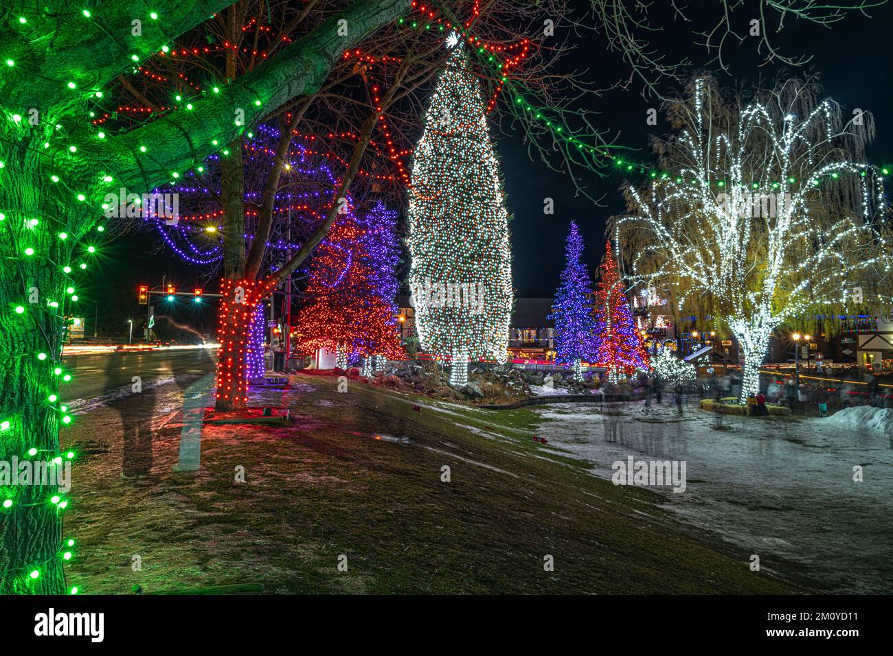 Christmas Illumination in Leavenworth, WA Stock Photo Alamy
