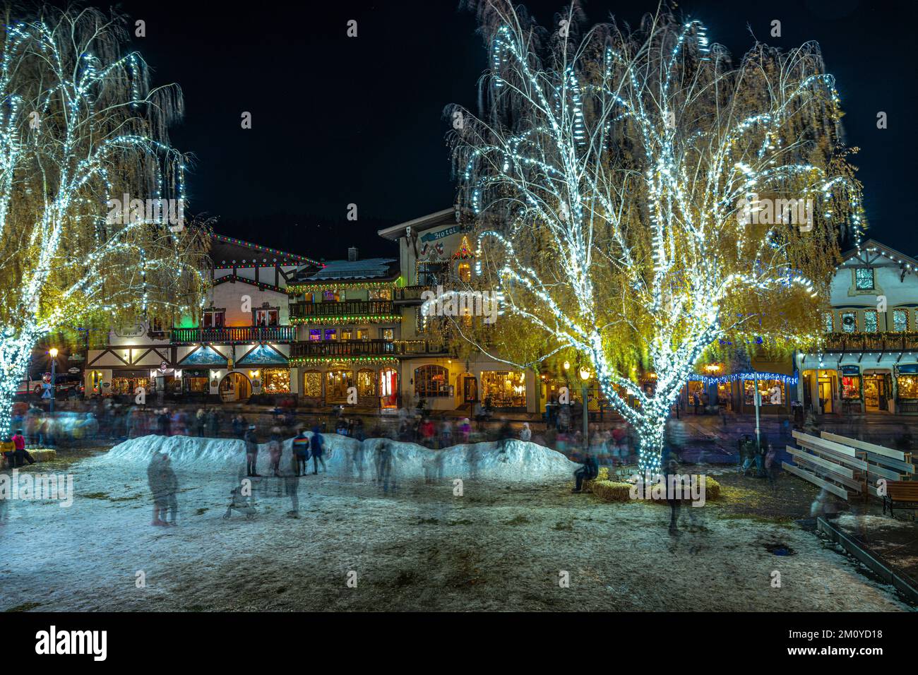 Christmas Illumination in Leavenworth, WA Stock Photo Alamy