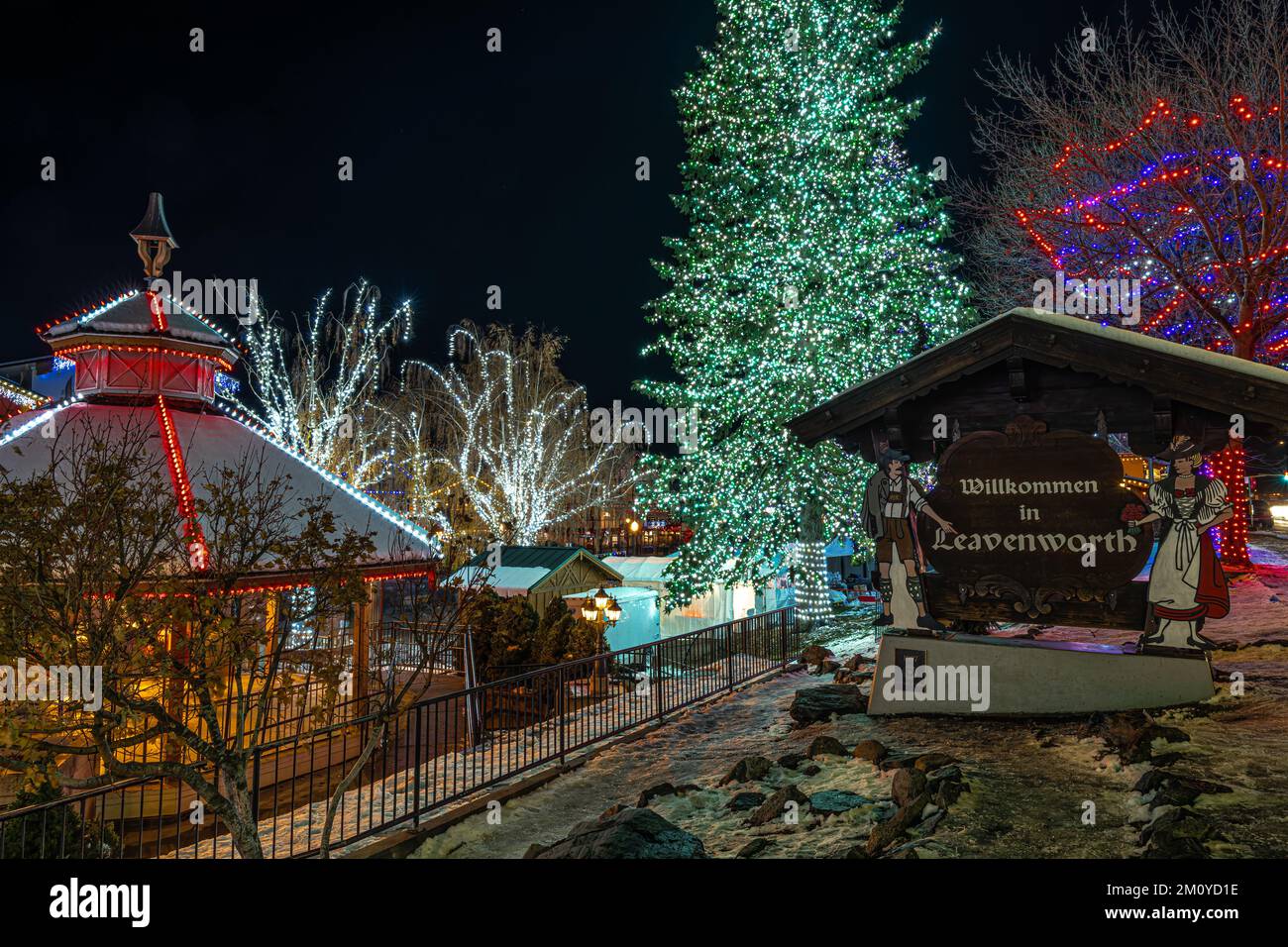 Christmas Illumination in Leavenworth, WA Stock Photo Alamy