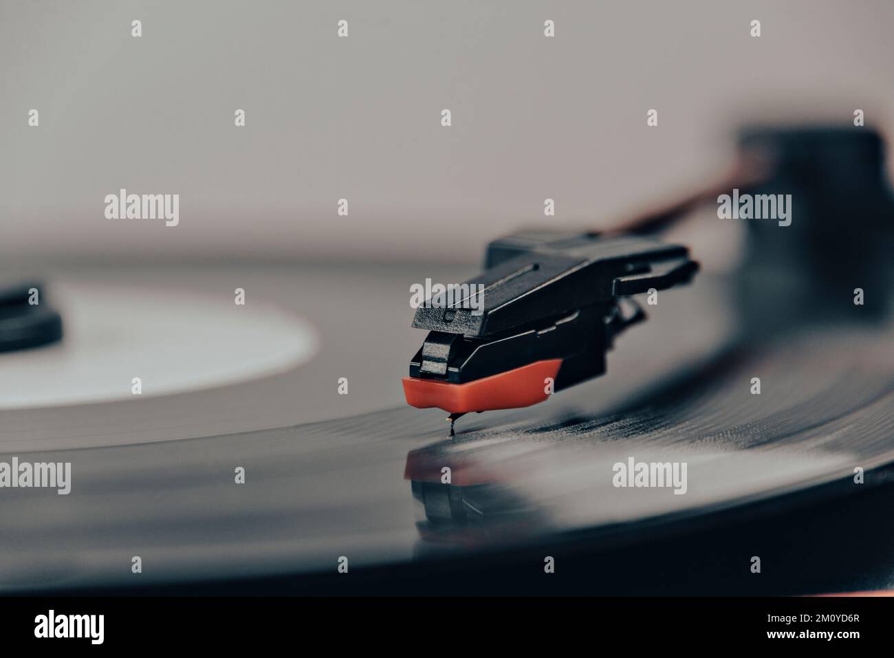 Turntable plays a vinyl record Stock Photo - Alamy