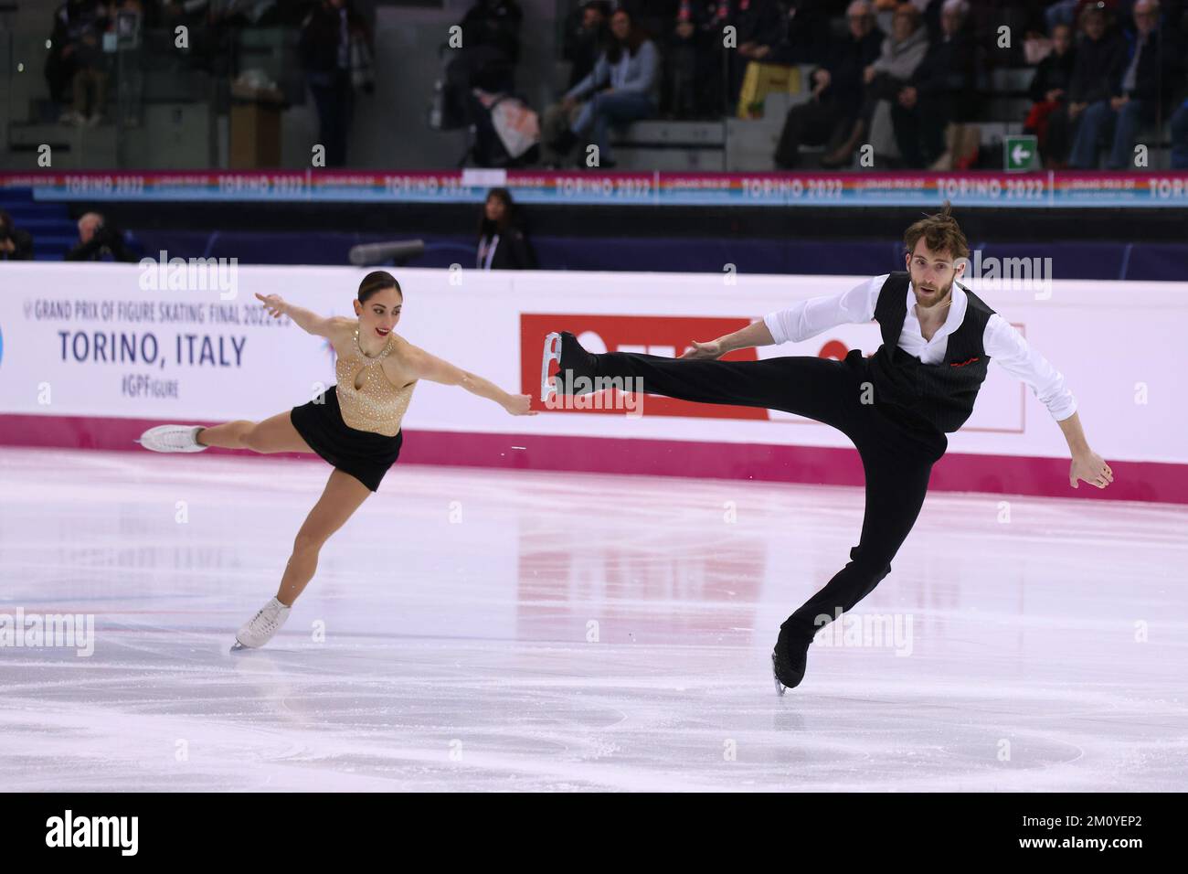 Turin, Italy. 08th Dec, 2022. Sara Conti and Niccolo' Maci (Italy Senior Pairs) during 2022