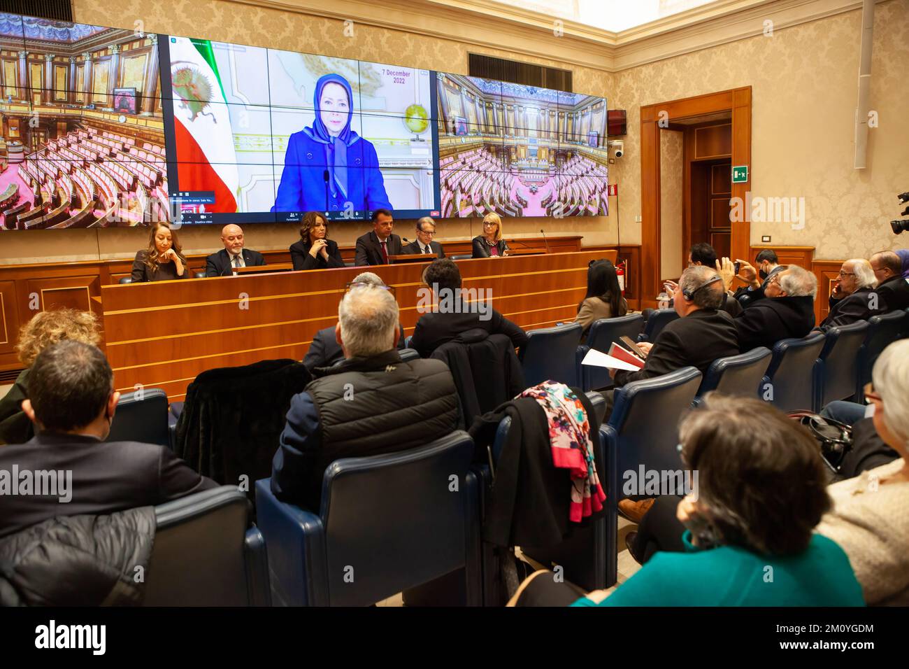 Rome, Italy. 07th Dec, 2022. Maryam Rajavi, the president-elect of the ...