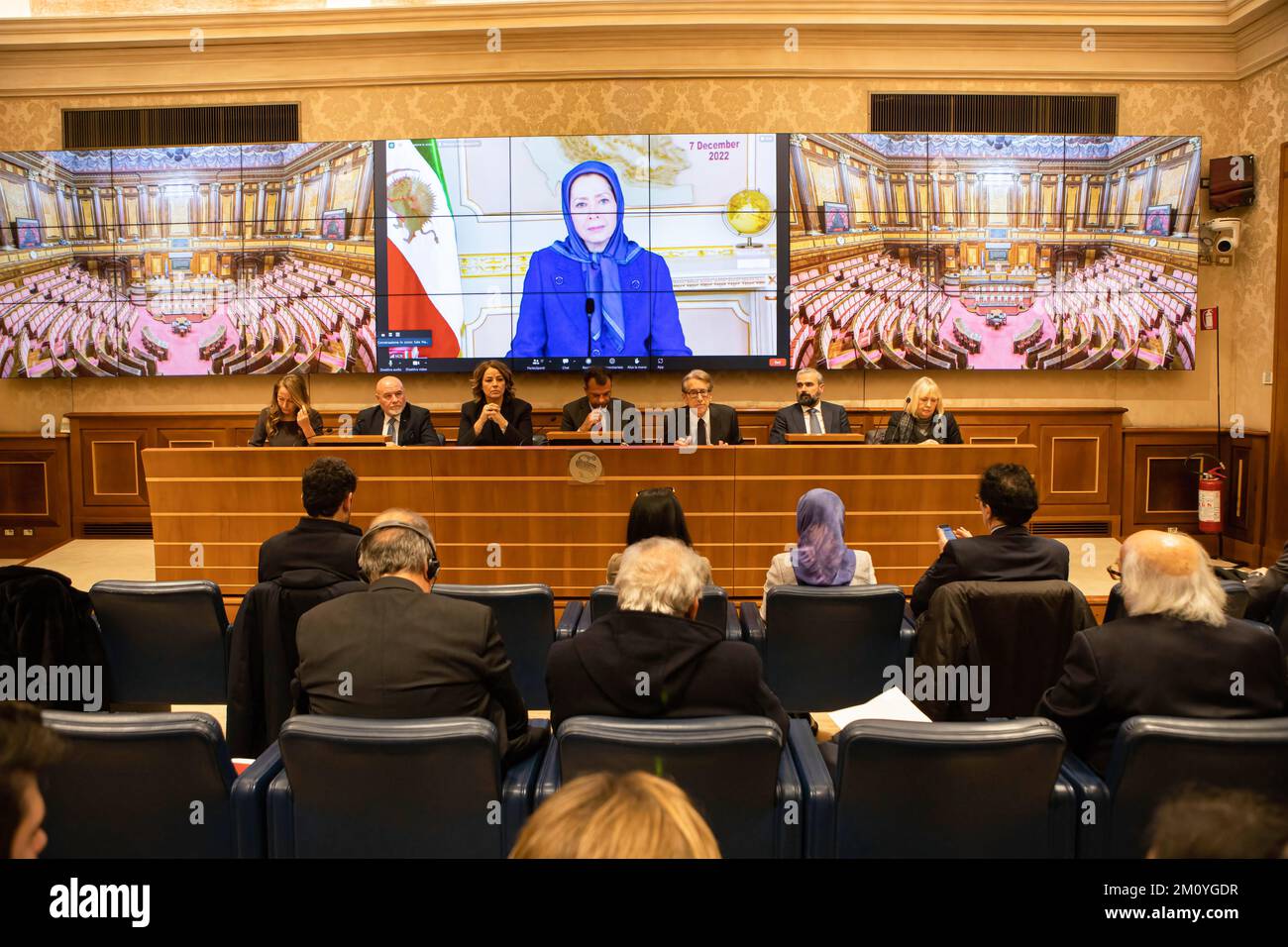 Rome, Italy. 07th Dec, 2022. Maryam Rajavi, the president-elect of the ...