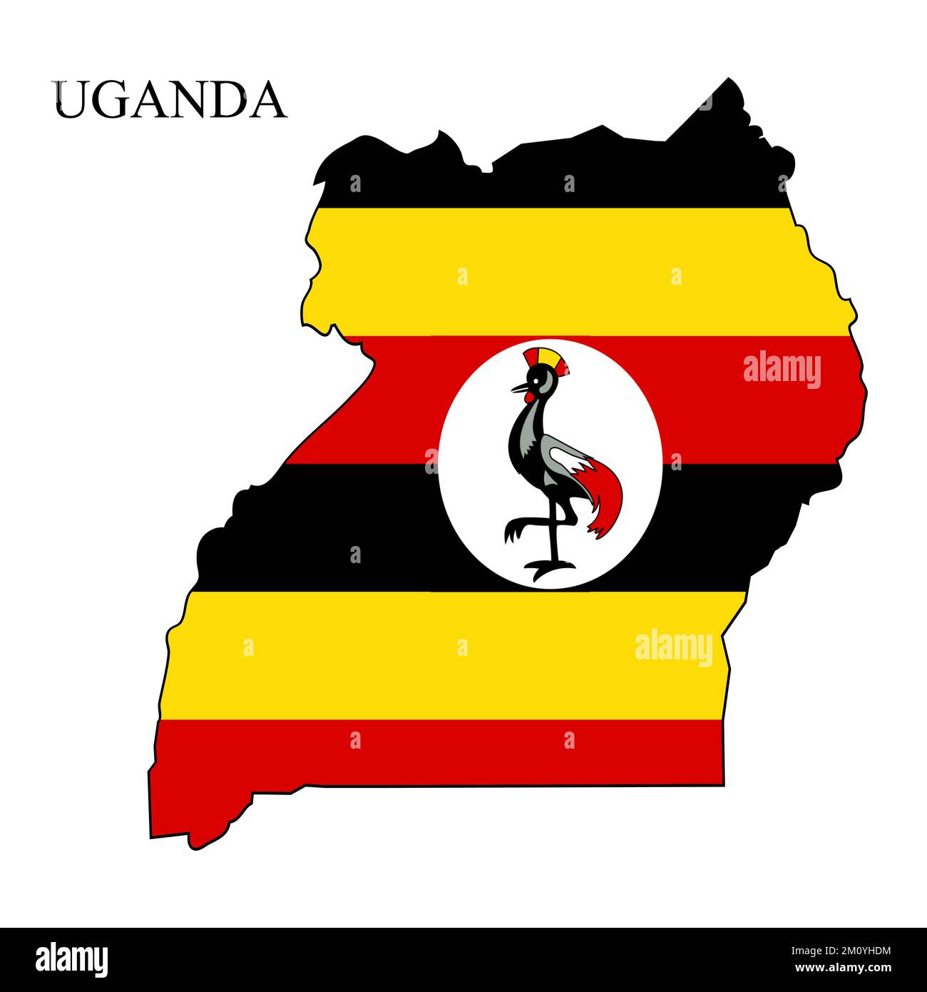 Uganda map vector illustration. Global economy. Famous country. Eastern Africa. Africa. Stock Vector