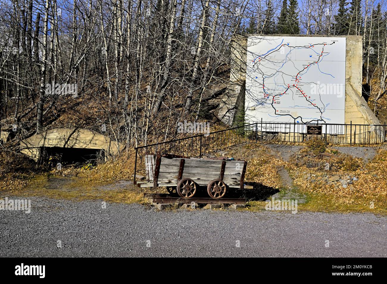 An underground coal mine from the 1920 area in rural Alberta Canada. Stock Photo