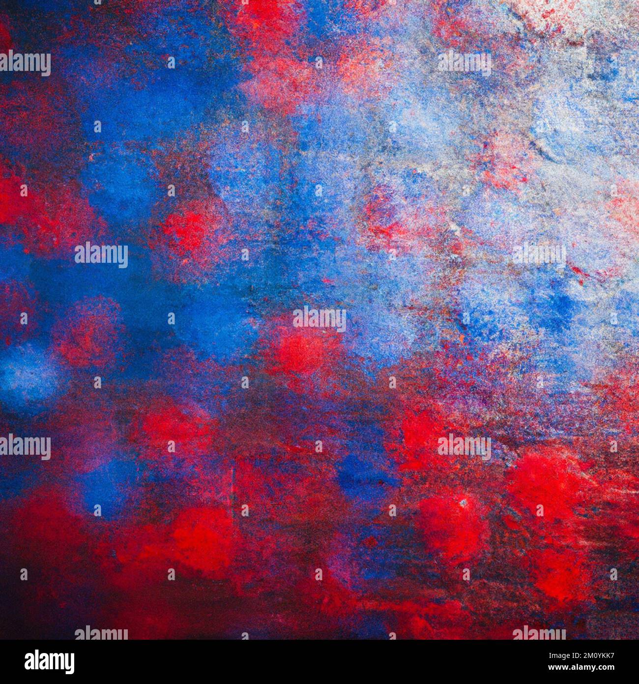 Painted backdrop illustration in shades of blue and red. This backdrop ...