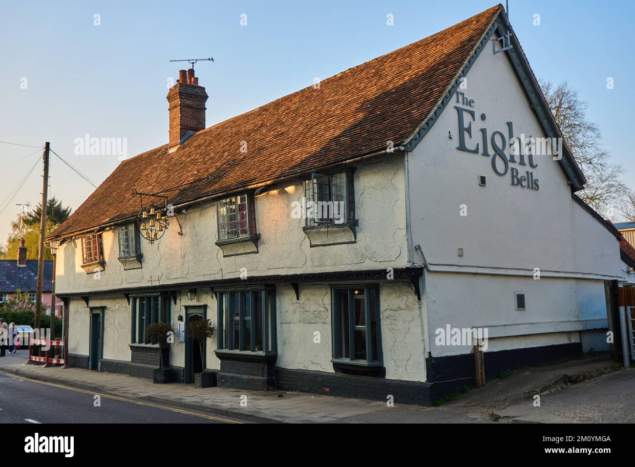 Traditional English pub The Eight Bells in Saffron Walden, Essex, UK Stock Photo