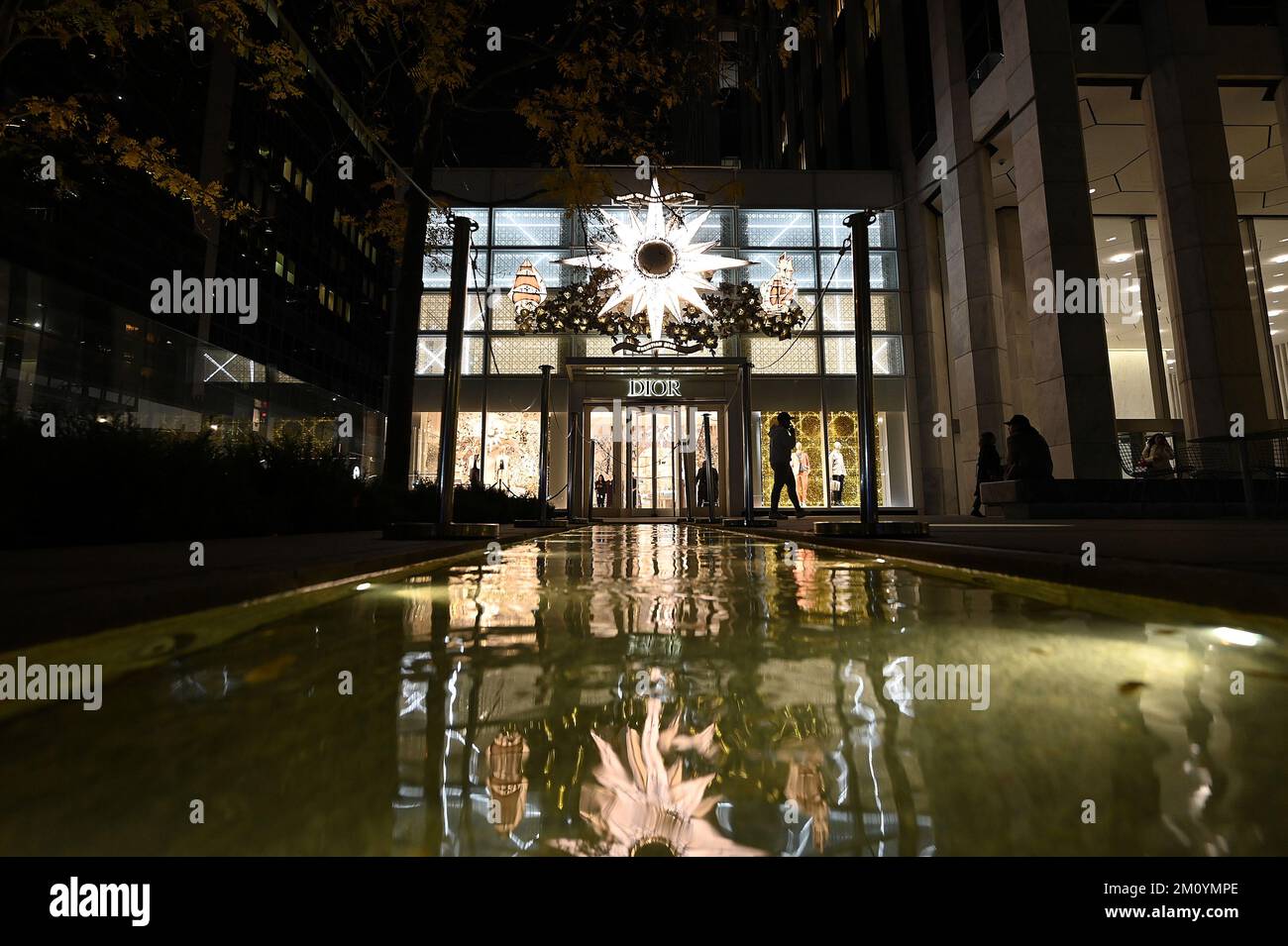 New York USA 08th Dec 2022 View of the outside decorations of the