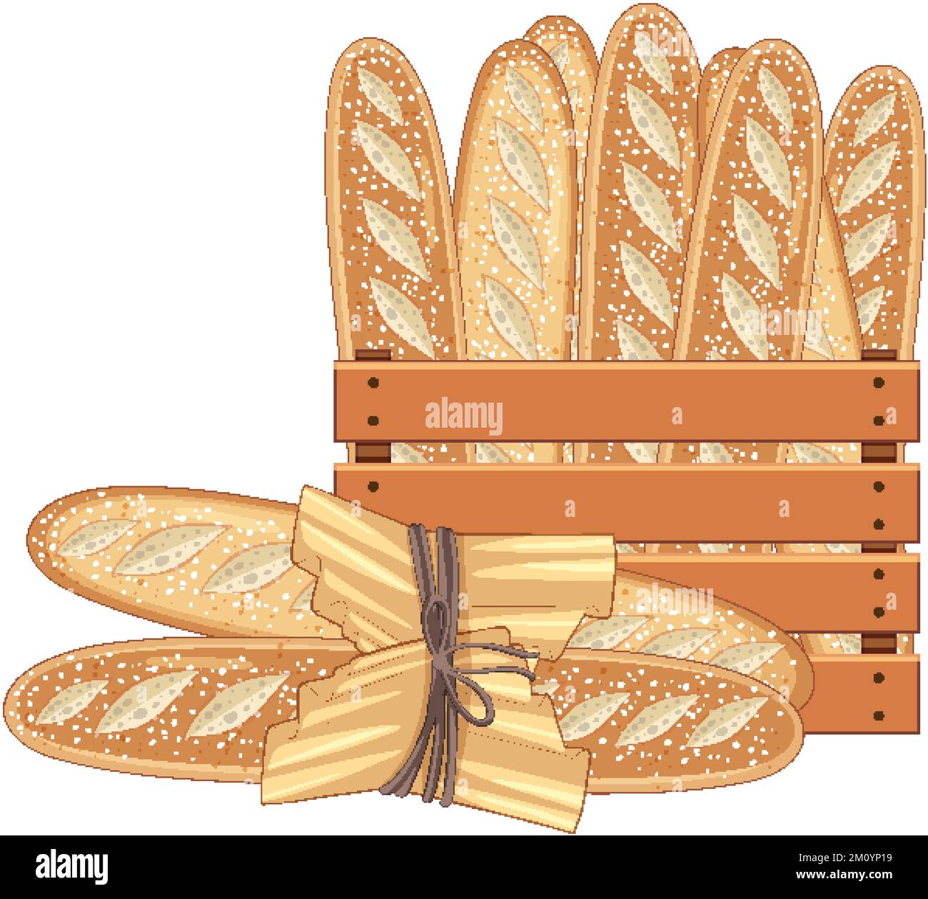 Bakery baguette bread vector illustration Stock Vector Image & Art - Alamy