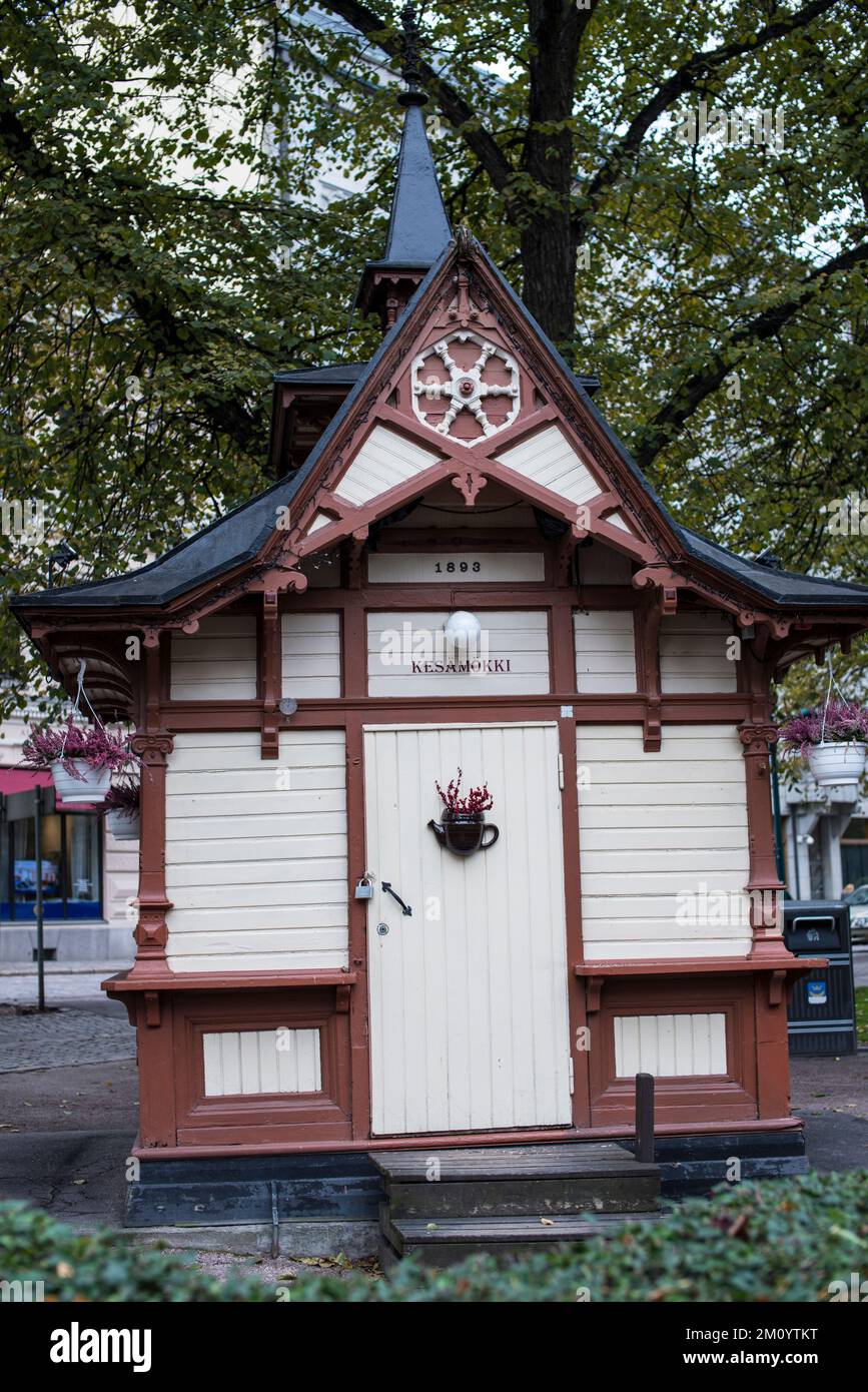 Kiosk in the park, Helsinki Stock Photo