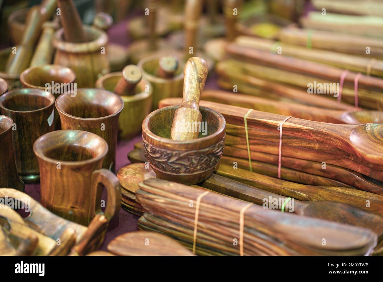 Wooden Kitchen materials handmade in india, indian wooden kitchen sets