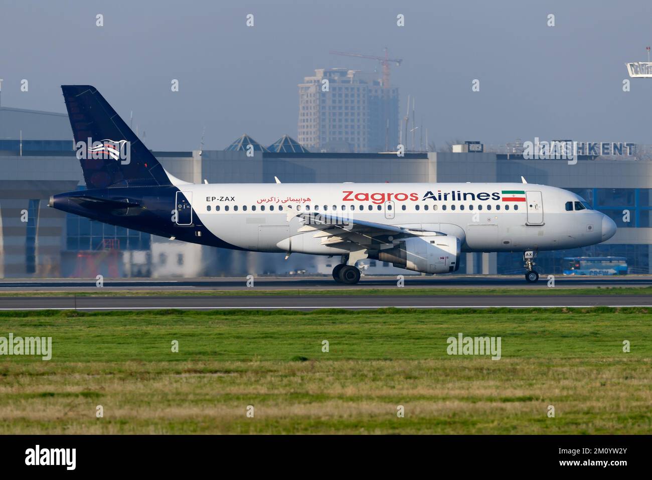 Zagros Airlines Airbus A320 aircraft. Airplane model A320 of iranian