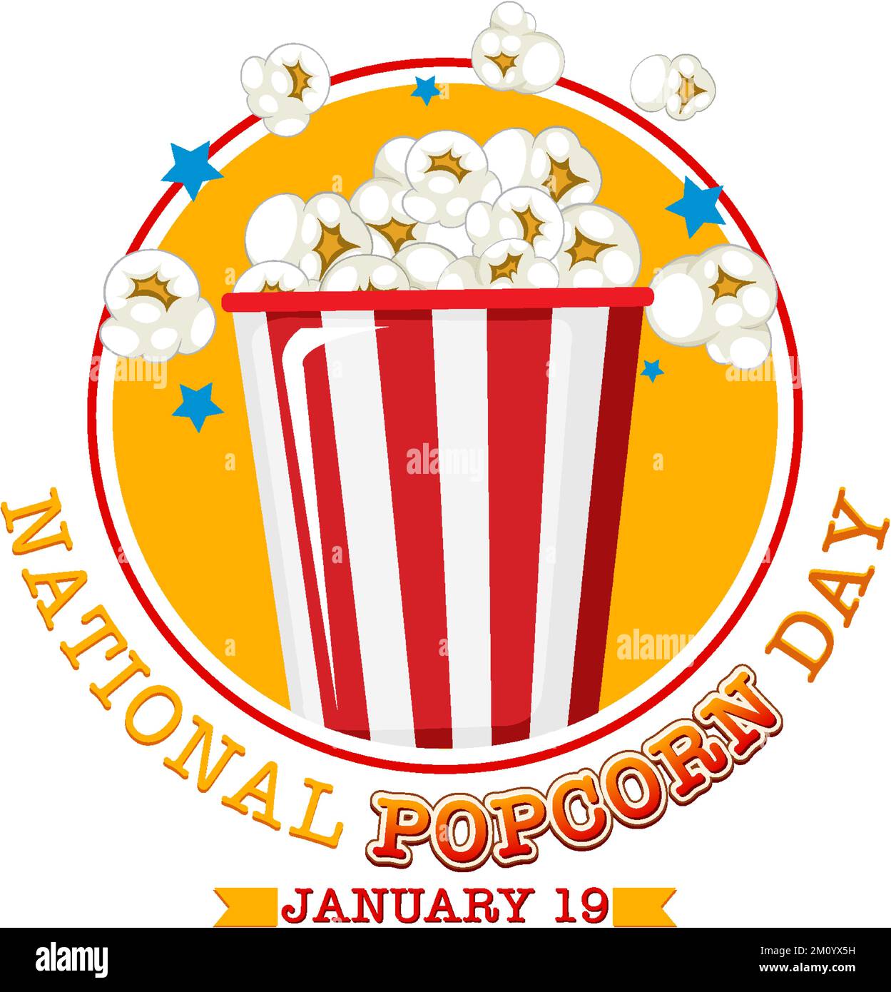 National Popcorn Day Banner Design illustration Stock Vector Image