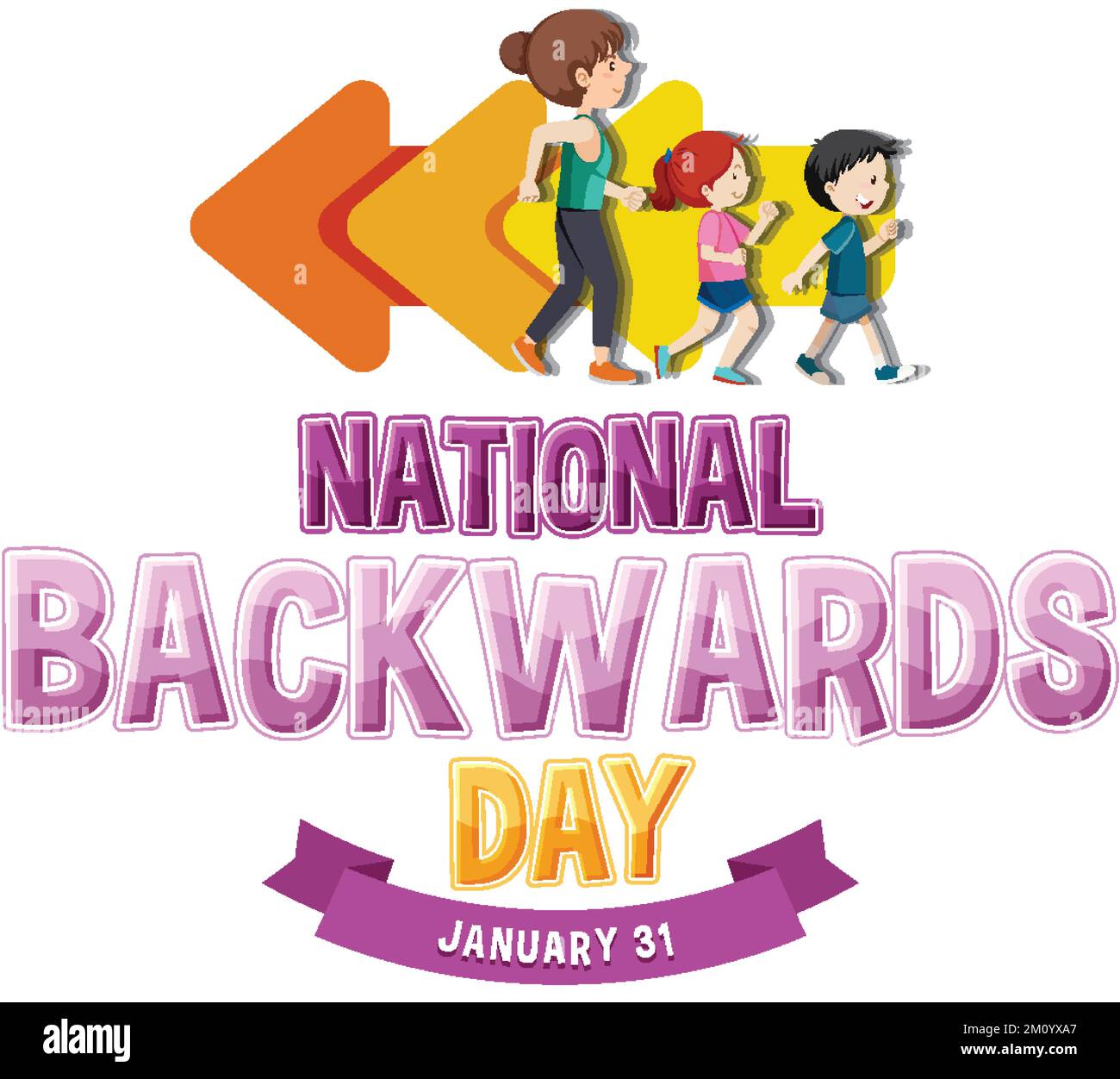 National backward day banner design illustration Stock Vector Image & Art Alamy