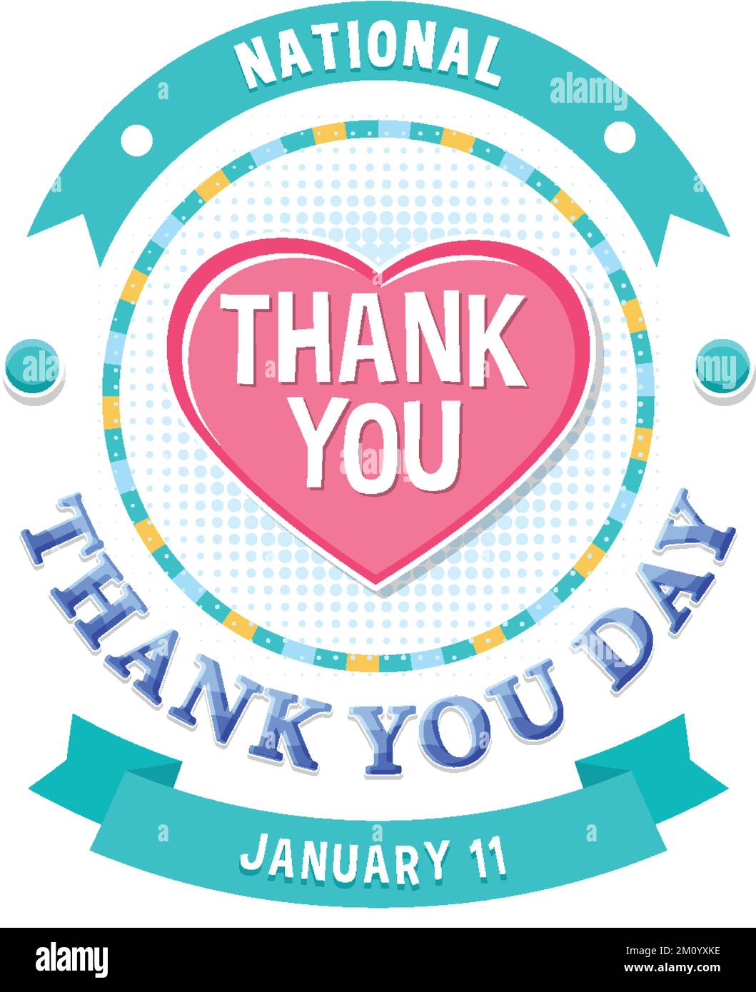 Happy National Thank You Day Banner illustration Stock Vector Image