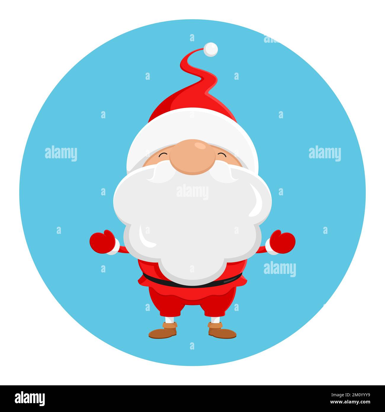 Santa Claus avatar. Cartoon style. Vector illustration. Stock Vector