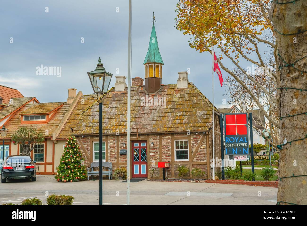 Solvang, California, USA December 8, 2022 Royal Copenhagen Inn hotel