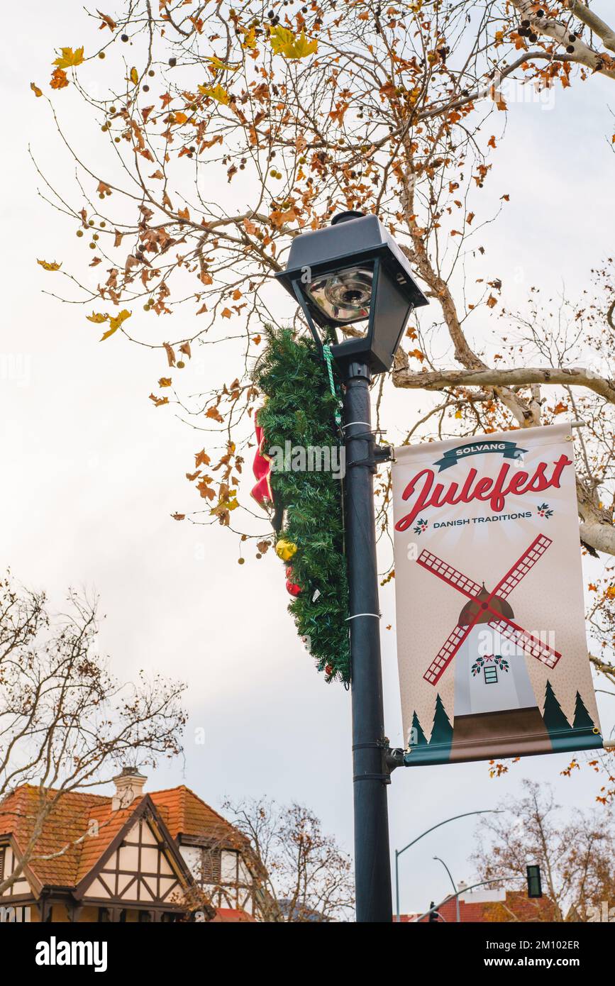 Solvang, California, USA December 8, 2022 Solvang, city in Southern California's Santa Ynez