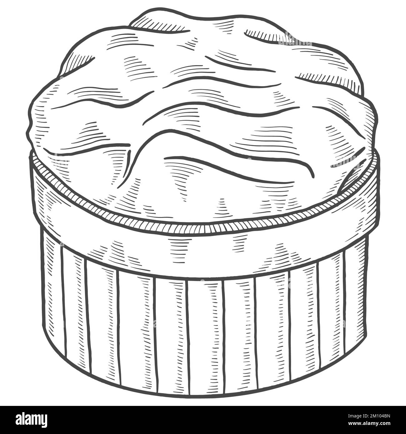 france souffle france dessert snack isolated doodle hand drawn sketch