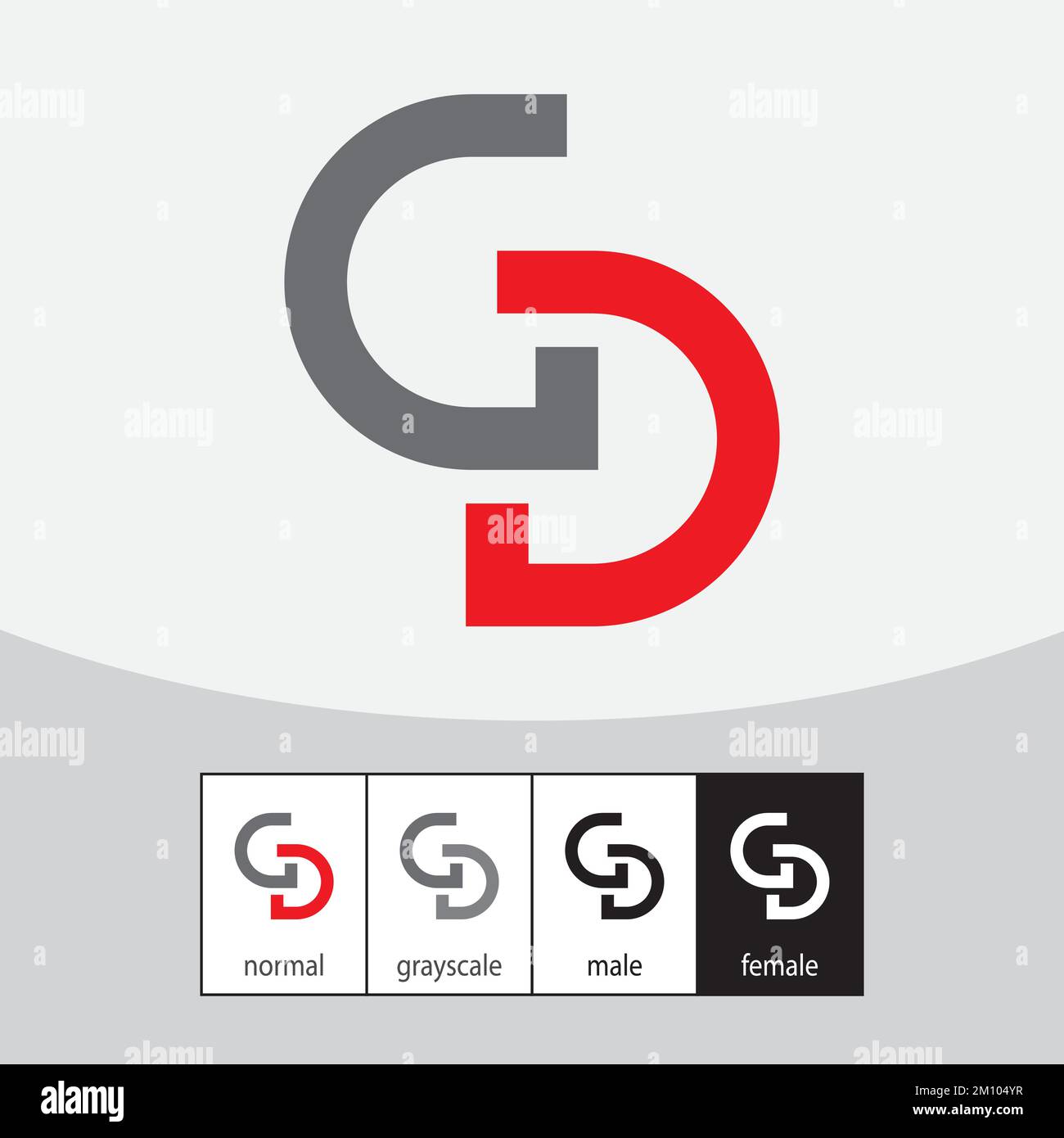 G and G Letter Logo. - Vector. Vector illustration Stock Vector