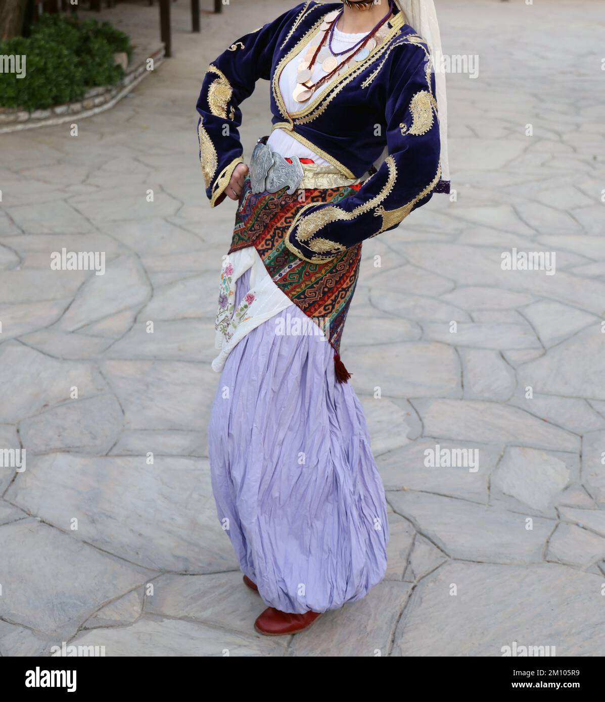 Turkey, Mugla, Mentese local cultural festival folklore (efe zeybek) men's and women's clothes Stock Photo