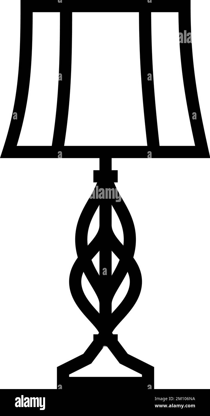decor table lamp line icon vector illustration Stock Vector Image & Art ...