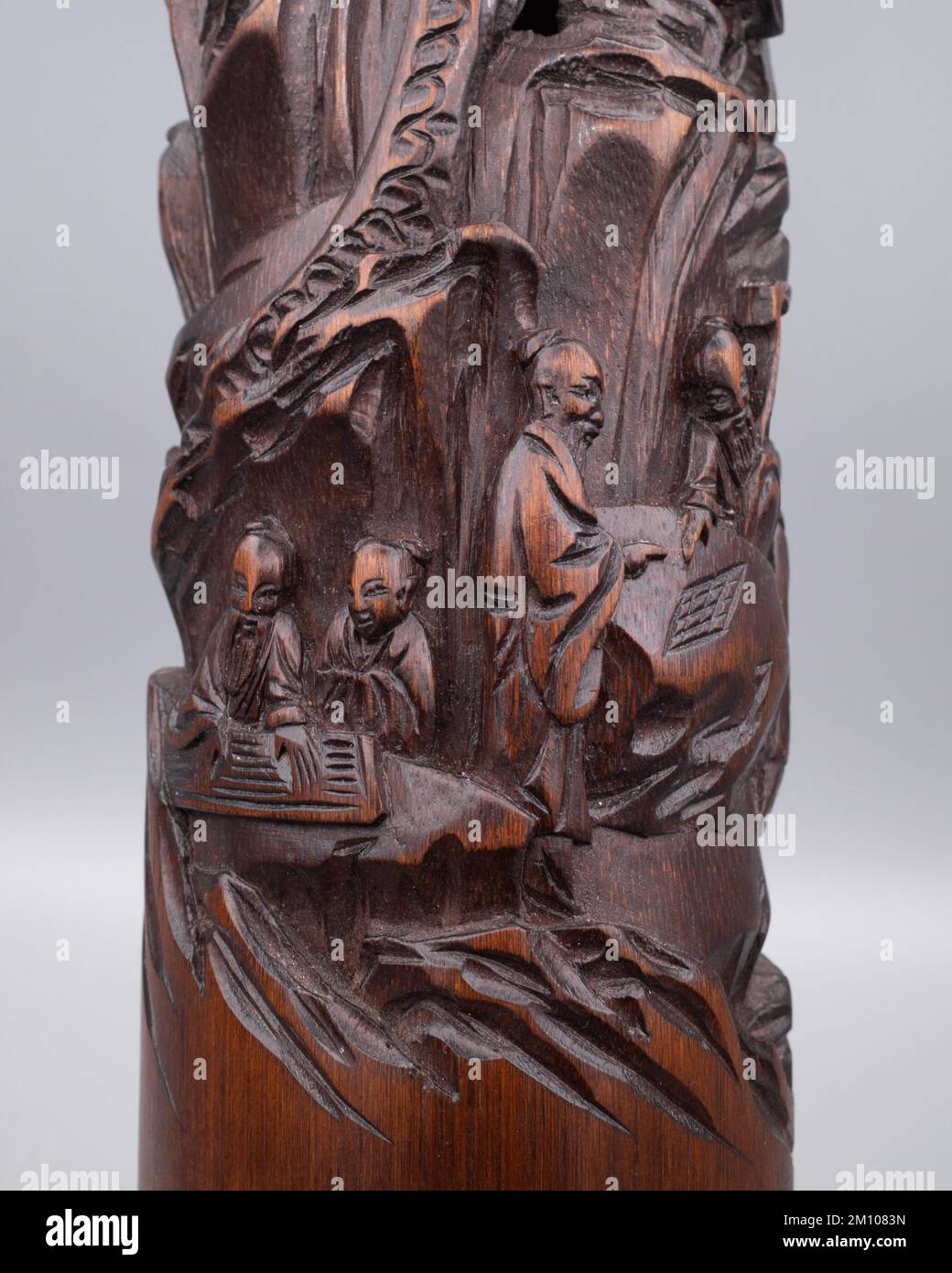 Antique Chinese Carved Bamboo Incense Holder Censer Burner. 19th c. Qing Dynasty Stock Photo Alamy