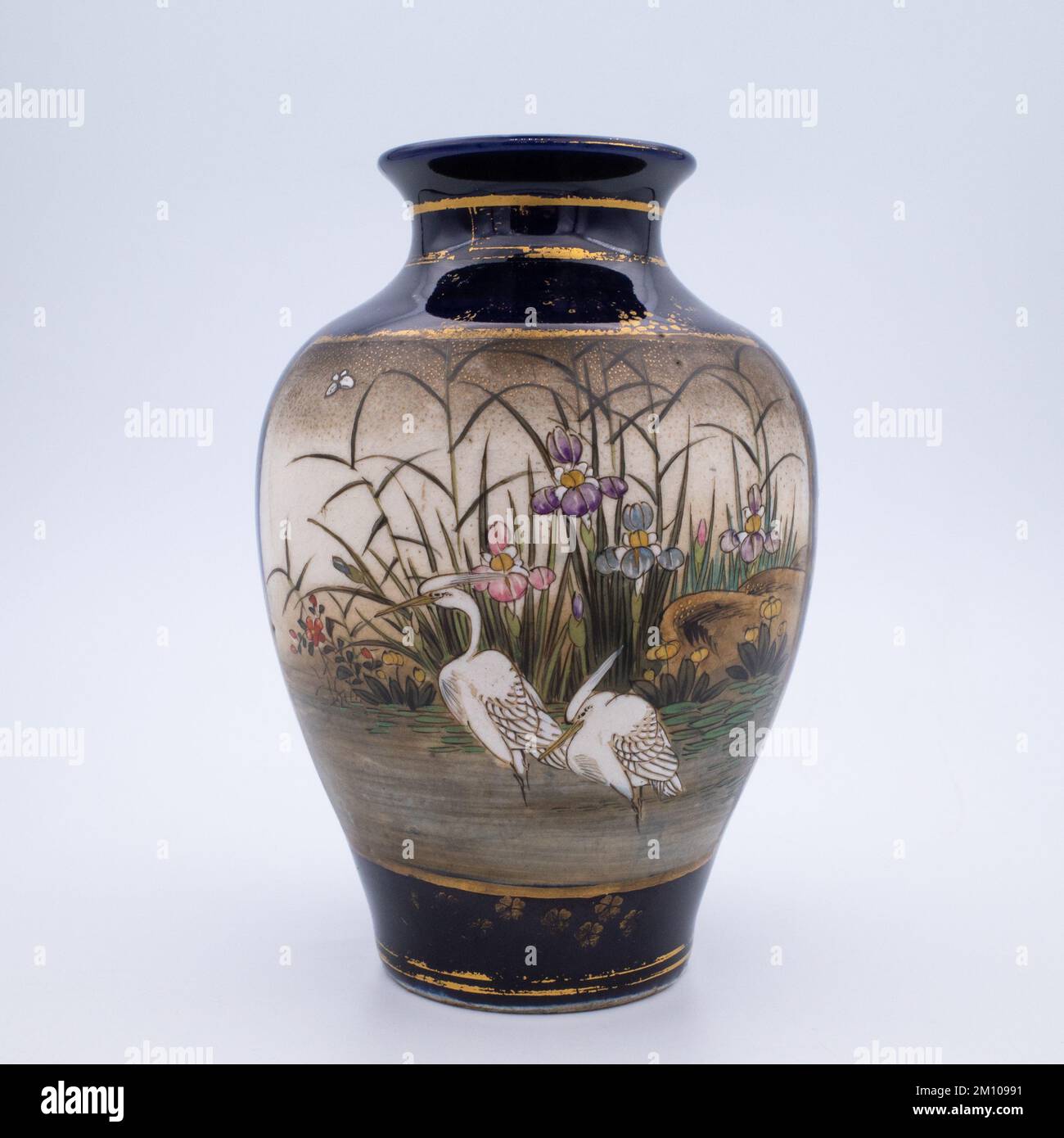 Isolated Antique Japanese Vase Stock Photo - Download Image Now