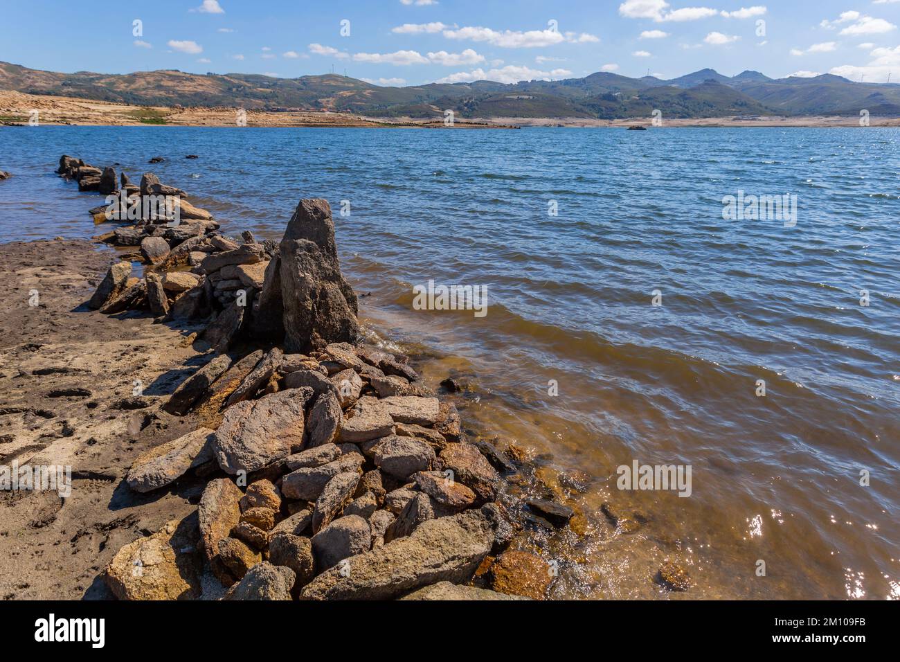 Artificial lake created by the Barragem do Alto Rabagao or Pisoes Dam, Montalegre, Portugal