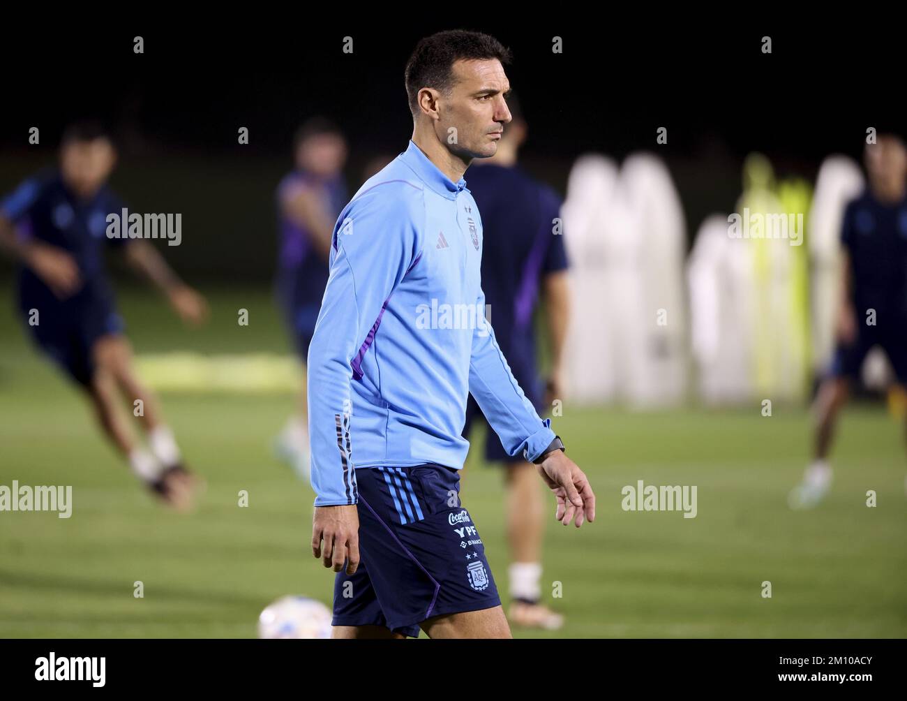 Coach Of Argentina Lionel Scaloni During Argentina Training Session At Coach Of Argentina Lionel Scaloni During Argentina Training Session At