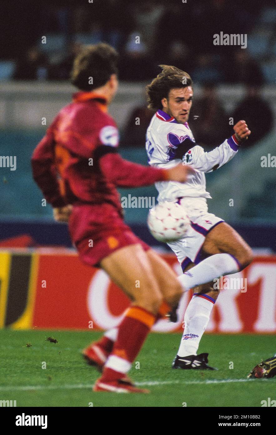 Omar Gabriel Batistuta ( Fiorentina ) ; December 1; 1996 - Football : Italian championship 1996 1997 ; 11Day ; match between Roma 3-3 Fiorentina at Olimpic Stadium ; Roma, Italy; ;( photo by aicfoto)(ITALY) [0855] Stock Photo