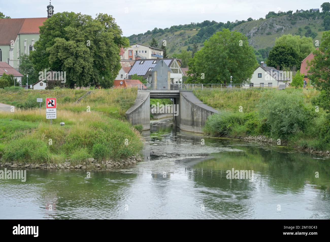 Ludwig-Donau-Main-Kanal, Mündung in die Donau, Kehlheim, Bayern, Deutschland Stock Photo