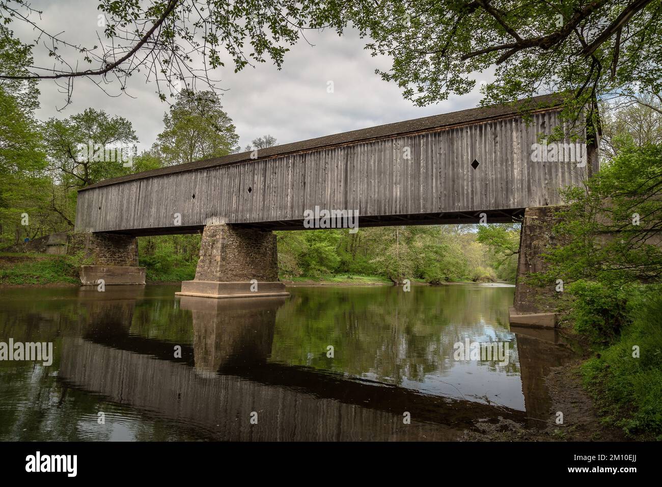 The Schofield Ford Covered Bridge at Tyler State Park, Pennsylvania