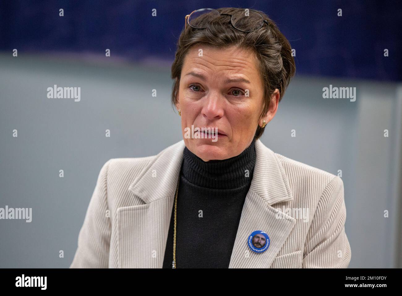 Nathalie Vandecasteele pictured during a press conference to talk about