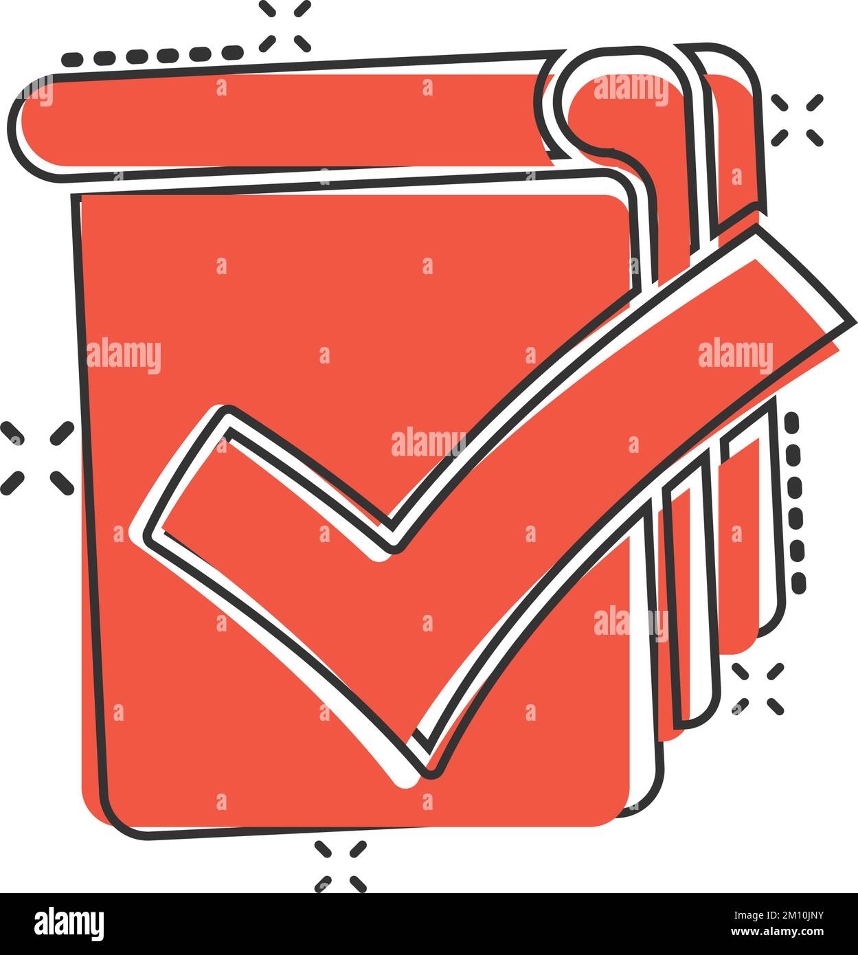 Document checklist icon in comic style. Report cartoon vector ...
