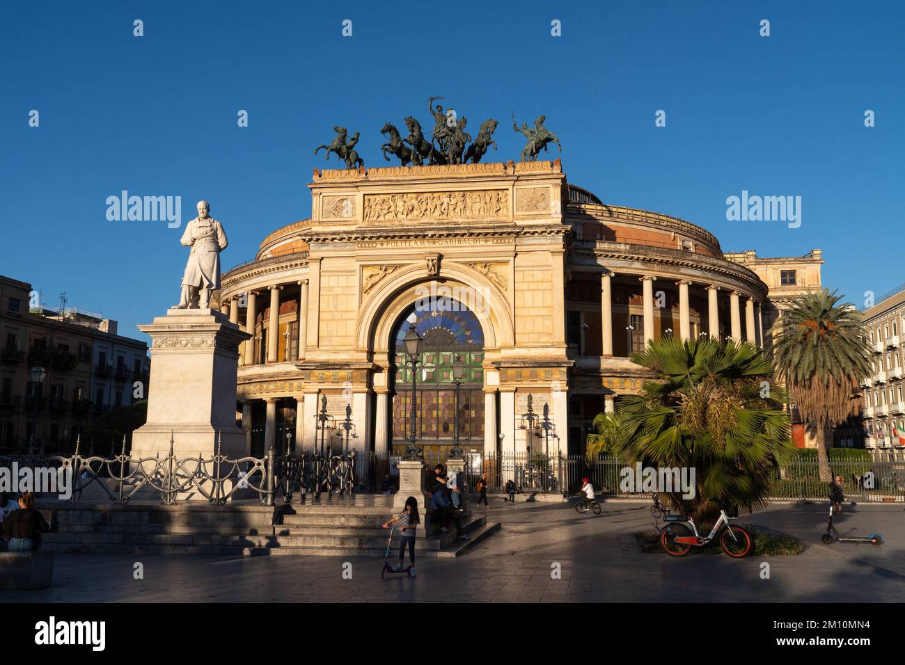 Politeama Garibaldi Theatre. Palermo. Sicily. Stock Photo