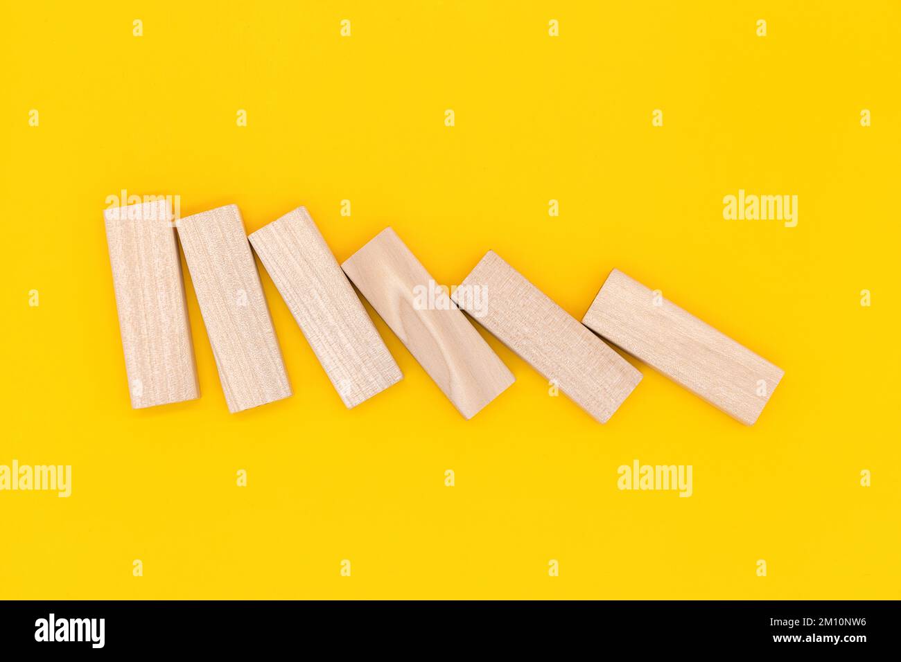 blank wooden block cubes for your text. free space for business concept template and banner. Stock Photo
