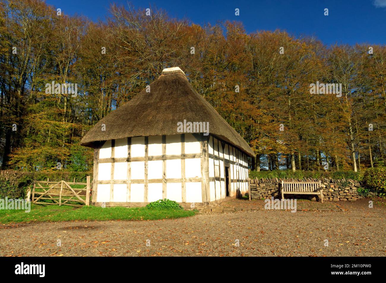 Abernodwydd farmhouse, St Fagans National History museum , Cardiff, Wales. Stock Photo