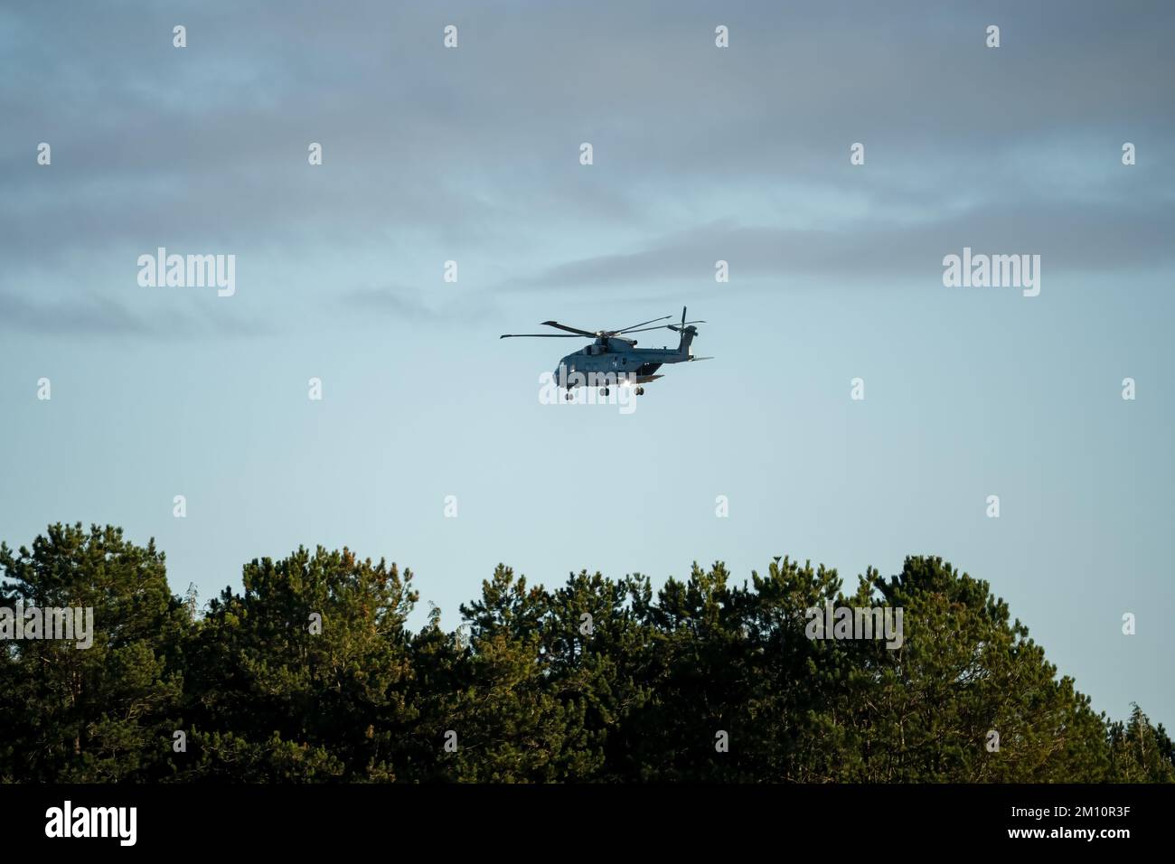 afternoon silhouette of British Joint Helicopter Command (JHC) Royal ...