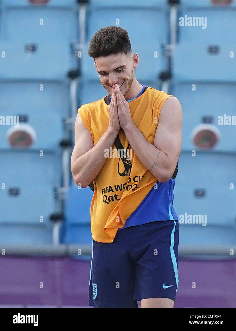 England's Declan Rice during a training session at the Al Wakrah Sports ...