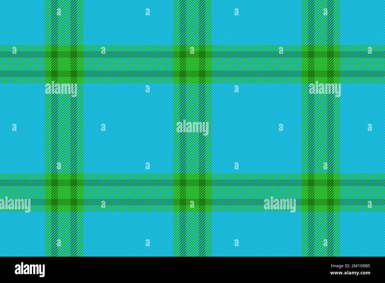 Texture fabric textile. Seamless pattern plaid. Check tartan background vector in blue and green colors. Stock Vector