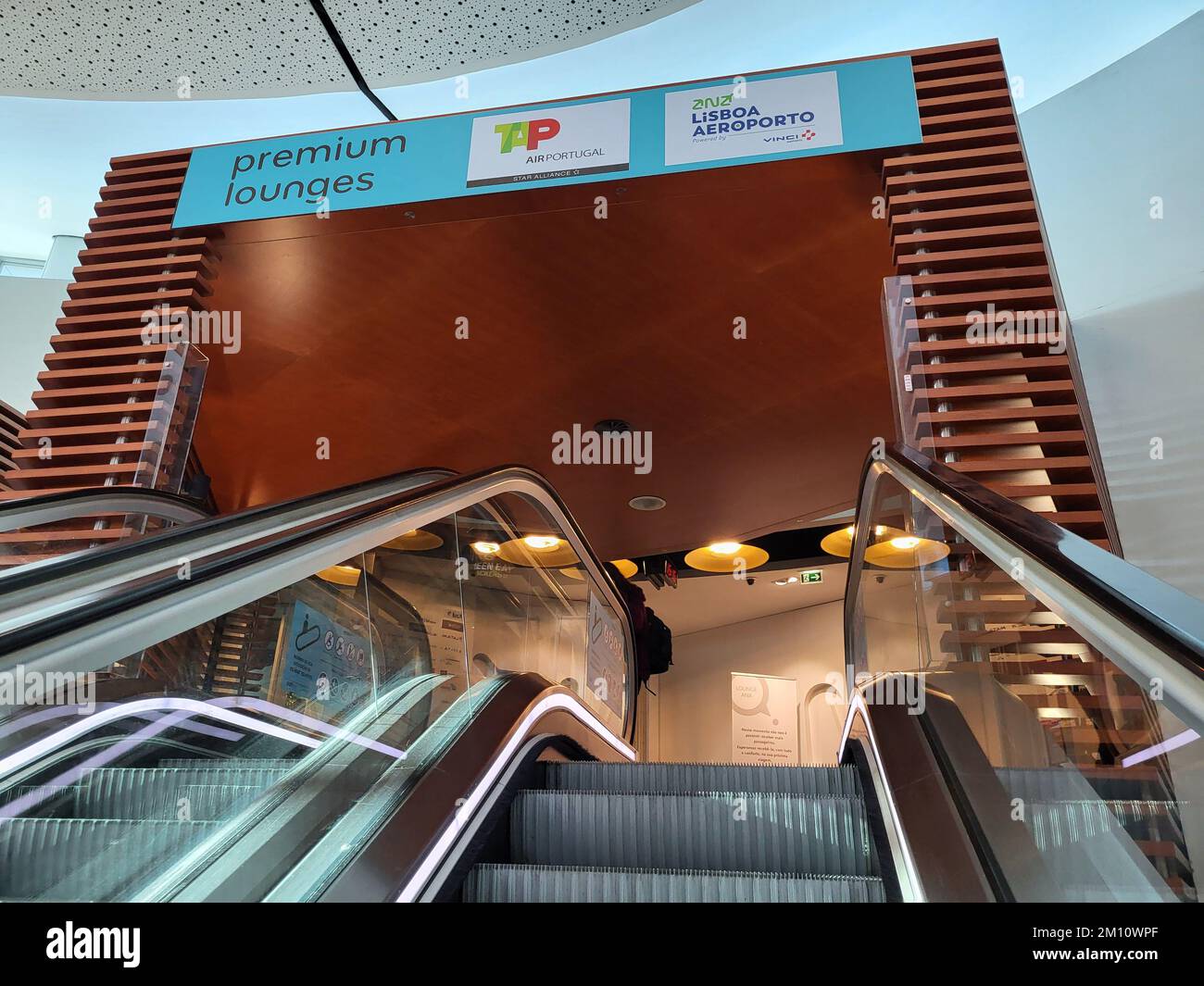 Lisbon, Portugal, December 4, 2022 Access to the passenger airport